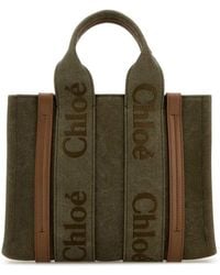 Chloé - Canvas Small Woody Shopping Bag - Lyst