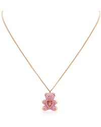 Swarovski - Rose-Tone Plated Teddy Pendant Necklace - Lyst