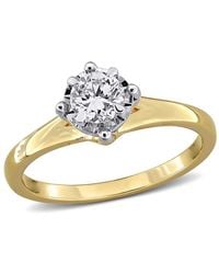 Created Forever - 1/2Ct Tw Lab-Grown Diamond Solitaire Engagement Ring - Lyst