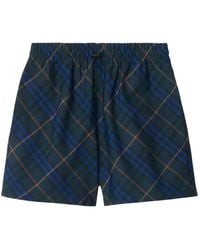 Burberry - Check Printed Ekd Shorts, Brand Size 2 Us - Lyst