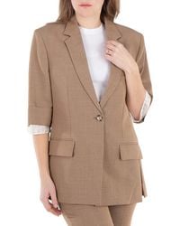 Victoria Beckham - Single-Breasted Virgin Wool Jacket, Brand Size 6 (Us - Lyst