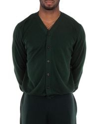 Burberry - Relaxed Fit Wool V-Neck Cardigan - Lyst