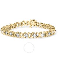 Haus of Brilliance - 14k Gold 5.00 Cttw Round-cut Diamond X-link 7.5" Bracelet - Lyst