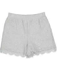 Burberry - Lace And Cotton Shorts - Lyst