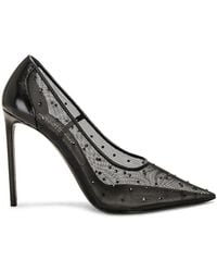 Saint Laurent - Rhinestone Mesh Anja Pumps, Brand Size 38 Us - Lyst