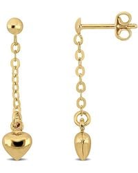 Amour - Heart Drop Earrings - Lyst
