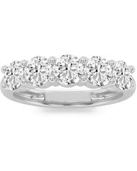 Mure And Co - 3Ctw Round Shaped Lab Grown Diamond (F/Vs) Five Stone Band Ring - Lyst