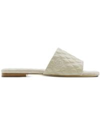 Burberry - Logo Embossed Quilted Leather Sandals, Brand Size 36 (Us - Lyst