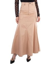 Burberry - High-Waist Flared Cotton Skirt, Brand Size 2 (Us - Lyst