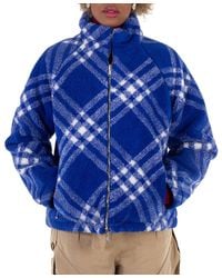 Burberry - Reversible Check Fleece Jacket, Brand Size 6 (Us - Lyst