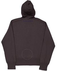 Burberry - Half-Zip Wool Hooded Sweatshirt - Lyst