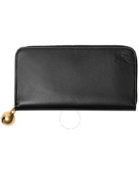 Burberry - Ekd Leather Zip-Around Wallet - Lyst