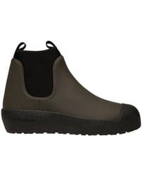 Bally - Gadey Rubber-Coated Leather Ankle Boots, Brand Size 36 Us - Lyst