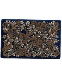 Dolce & Gabbana - Velvet Frame Clutch Evening Party Purse Bag Cotton - Lyst