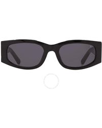 Philipp Plein - Grey Oval Sunglasses Spp025s 0700 55 - Lyst