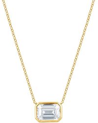 Brilliant Diamond - 14Kt 1.00 Carat Lab Grown Diamond Pendant Necklace For - Lyst