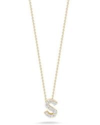 Roberto Coin - Tiny Treasure 18k Yellow Gold Letter S Initial Necklace - Lyst