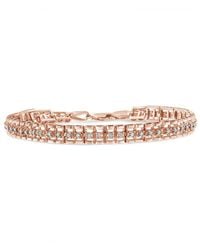 Haus of Brilliance - 10k Re Gold Plated .925 Sterling Silver 1.0 Cttw Re Cut Diamond Double-link 7'' Tennis Bracelet - Lyst