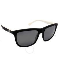 Armani Exchange - Mirrored Silver Polarized Square Sunglasses Ax4093s 8078z356 - Lyst
