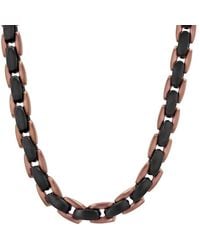 Robert Alton - Stainless Steel With & Finish Oval Link Chain - Lyst