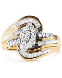 Haus of Brilliance - 10K 1/2 Cttw Diamond Pear Cluster And Swirl Ring (H-I Color, I1-I2 Clarity) - Lyst
