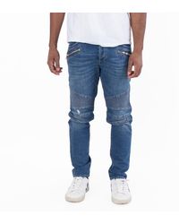Balmain - Slim Cut Denim Jeans, Waist - Lyst