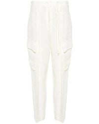 Brunello Cucinelli - Naturale Wool Viscose Tapered Trousers, Brand Size 44 (Us - Lyst
