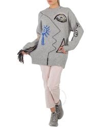 Stella McCartney - Folk Artwork Wool Blend Knit Sweater - Lyst