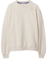 Burberry - Ekd Embroidered Cotton Sweatshirt - Lyst