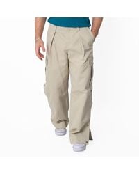 Burberry - Wide Leg Cotton Cargo Trousers, Brand Size 52 (Waist - Lyst