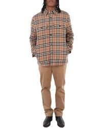 Burberry - Archive Vintage Check Wool Cotton Overshirt - Lyst