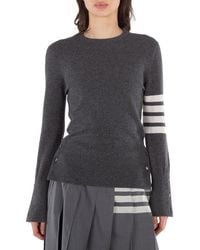Thom Browne - Med 4-Bar Cashmere Pullover, Brand Size 38 (Us - Lyst