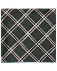 Burberry - Check Silk Square Scarf - Lyst