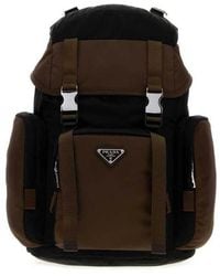 Prada - Two-Tone Re-Nylon Backpack Nero+Bruciato 1 Zaini - Lyst