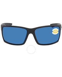 Costa Del Mar - Reefton Blue Mirror Polarized Polycarbonate Wrap Sunglasses Rft 01 Obmp 64 - Lyst