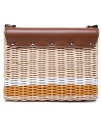 Furla - 1927 Logo Wicker Shoulder Bag - Lyst