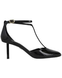 Ferragamo - Ferragamo Ankle Strap Leather Shoe - Lyst