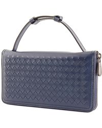Bottega Veneta Blue Intrecciato Leather Travel Organizer