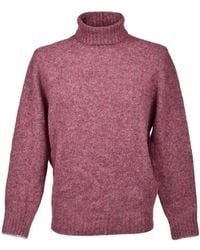 Brunello Cucinelli - Grape Wool Blend Turtleneck Sweater, Brand Size 50 (Us - Lyst