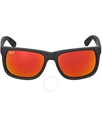 Ray-Ban - Ray-ban Justin Color Mix Red Mirror Lens Sunglasses - Lyst