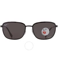 Ray-Ban - Chromance Polarized Grey Square Sunglasses Rb3705 002/k8 57 - Lyst
