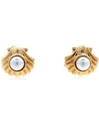 PANDORA - Ladies Sterling Disney The Little Mermaid Seashell Stud Earrings - Lyst