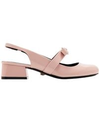 Versace - Gianni Ribbon Patent 35 Slingback Pumps - Lyst