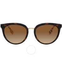 Burberry - Polarized Brown Gradient Cat Eye Sunglasses Be4316 3854t5 54 - Lyst