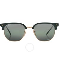 Ray-Ban - New Clubmaster Polarized Mirrored Sunglasses Rb4416 6655g4 51 - Lyst