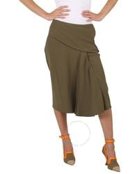 Versace - Ladies Caramel Draped Midi Skirt, Brand Size 36 (Us - Lyst