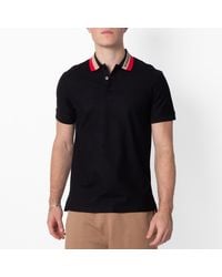 Burberry - Logo Intarsia-Knit Short Sleeved Polo Shirt - Lyst