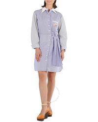 Chloé - Blue / White Striped Shirt Dress - Lyst
