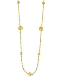 Tresorra - 14K Layered Alternating Bead Chain Necklace - Lyst