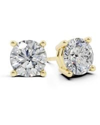 Brilliant Diamond - 6 Carat Round Lab Grown Diamond Stud Earrings - Lyst